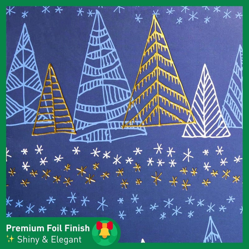 SUNCOLOR 12 Pack 14" Blue Large Christmas Gift Boxes With Lids For Clothes Presents - Image 3